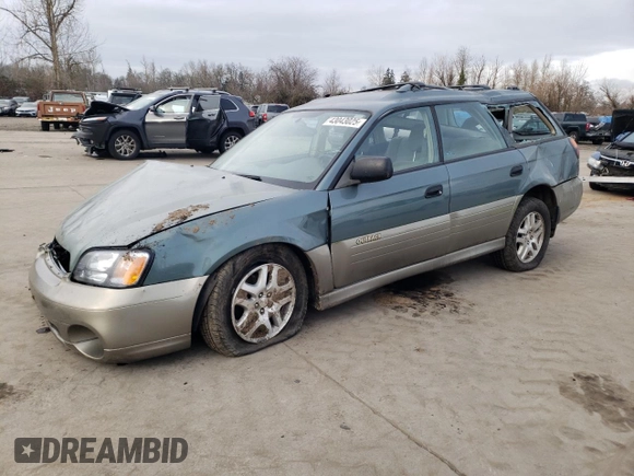 2002 Subaru Legacy Outback with VIN 4S3BH665027661268, listed as a Copart auction lot 43043025 with 215,150 mi miles and Salvage title. Bid and sale history available at DreamBid. Image 1.