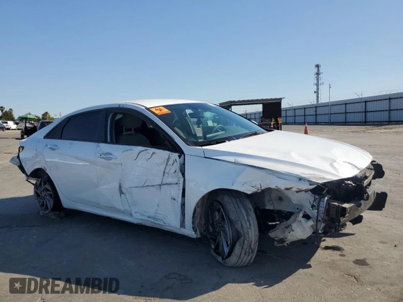 2024 Hyundai Elantra SEL with VIN KMHLM4DG4RU733265, listed as a Copart auction lot 63406845 with 8,994 mi miles and Salvage title. Bid and sale history available at DreamBid. Image 4.