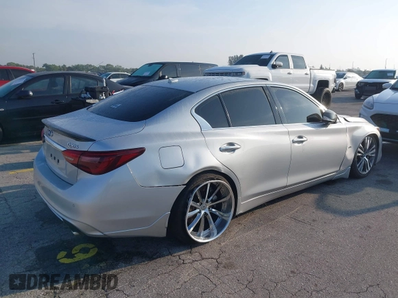 2019 Infiniti Q50 Luxe z VIN JN1EV7APXKM516277, wystawiony jako IAAI lot #41751440 z przebiegiem 52 638 mil mil oraz . Historia ofert i sprzedaży dostępna na DreamBid. Obrazek 4.