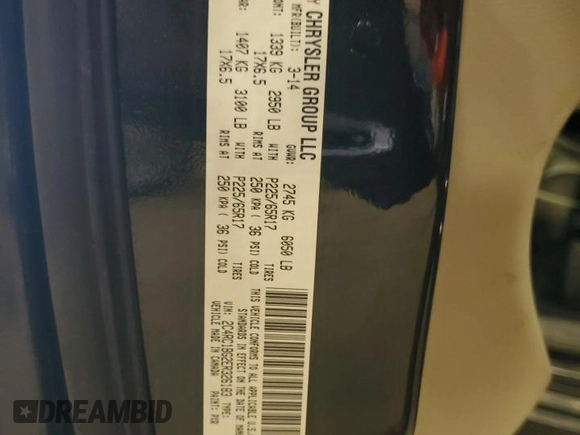 2014 Chrysler Town & Country Touring with VIN 2C4RC1BG2ER326183, listed as a Copart auction lot 53627525 with Not Provided miles and Clean Title. Bid and sale history available at DreamBid. Image 13.