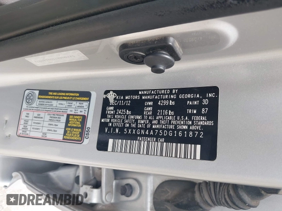 2013 Kia Optima EX с VIN 5XXGN4A75DG161872, выставлен на аукционе IAAI как лот 42425974 с пробегом 254 306 миль миль и . История ставок и продаж доступна на DreamBid. Изображение 9.