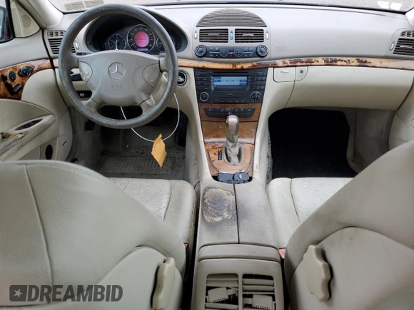 2003 Mercedes-Benz E-Class 3.2L with VIN WDBUF65J93A336750, listed as a Copart auction lot 73595164 with 0 mi miles and Salvage Title. Bid and sale history available at carsss.com. Image 8.