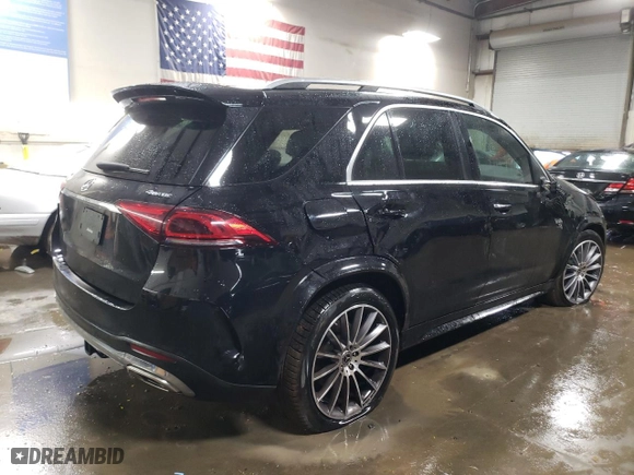 2021 Mercedes-Benz GLE with VIN 4JGFB8GB1MA441948, listed as a Copart auction lot 84866154 with 75,754 mi miles and Salvage Title. Bid and sale history available at carsss.com. Image 3.