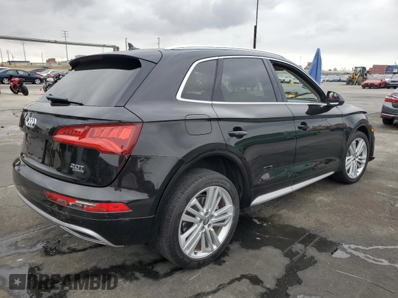 2018 Audi Q5 Premium Plus with VIN WA1BNAFY4J2151517, listed as a Copart auction lot 55902895 with 80,026 mi miles and Salvage title. Bid and sale history available at DreamBid. Image 3.
