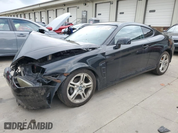 2006 Hyundai Tiburon GT z VIN KMHHN65F66U215304, wystawiony jako Copart lot #56141635 z przebiegiem 149 118 mil mil oraz Szkoda całkowita • Salvage title. Historia ofert i sprzedaży dostępna na DreamBid. Obrazek 1.