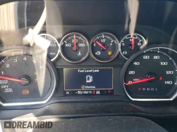 2020 Chevrolet Silverado 1500 LT with VIN 3GCUYDED9LG314646, listed as a Copart auction lot 48405025 with 108,215 mi miles and Salvage Title. Bid and sale history available at DreamBid. Image 9.