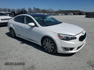 2014 Kia Cadenza Premium with VIN KNALN4D78E5121542, listed as a Copart auction lot 50686945 with 169,933 mi miles and Salvage Title. Bid and sale history available at DreamBid. Image 4.