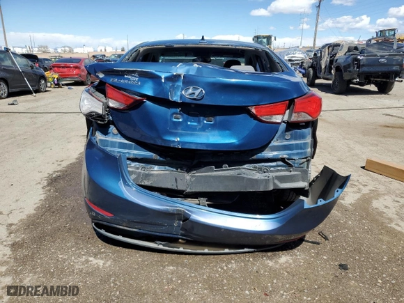 2016 Hyundai Elantra SE with VIN KMHDH4AE9GU601398, listed as a Copart auction lot 49423875 with 60,984 mi miles and Salvage Title. Bid and sale history available at carsss.com. Image 6.