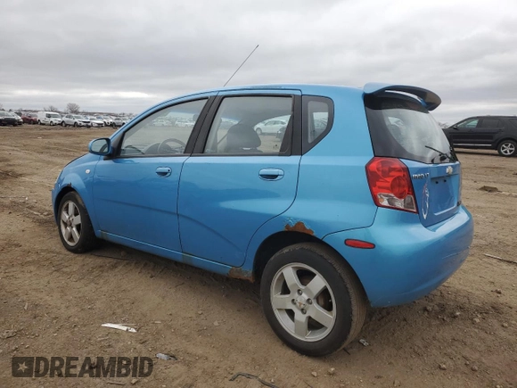 2006 Chevrolet Aveo LT with VIN KL1TG666X6B645735, listed as a Copart auction lot 51172155 with 140,489 mi miles and Salvage title. Bid and sale history available at DreamBid. Image 2.