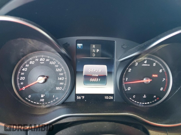2018 Mercedes-Benz C 300 with VIN WDDWK4JB6JF710763, listed as a Copart auction lot 46602625 with 56,031 mi miles and Salvage Title. Bid and sale history available at DreamBid. Image 9.