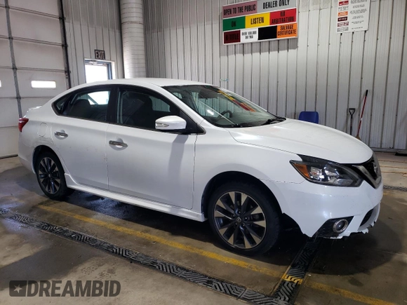 2017 Nissan Sentra SR with VIN 3N1AB7AP2HY236351, listed as a Copart auction lot 52611665 with 69,771 mi miles and Salvage Title. Bid and sale history available at DreamBid. Image 4.