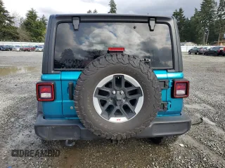 2020 Jeep Wrangler Unlimited Sport S with VIN 1C4HJXDG9LW215121, listed as a Copart auction lot 51292305 with 35,100 mi miles and Salvage title. Bid and sale history available at DreamBid. Image 6.