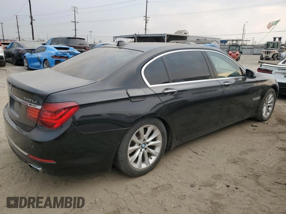 2015 BMW 7 Series 740Li with VIN WBAYE4C50FD947217, listed as a Copart auction lot 87899785 with Not provided miles and Salvage title. Bid and sale history available at DreamBid. Image 3.