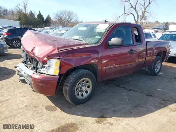 2008 Chevrolet Silverado 1500 LT w/1LT with VIN 2GCEC19CX81306736, listed as a IAAI auction lot 41598958 with 125,223 mi miles. Bid and sale history available at carsss.com. Image 18.