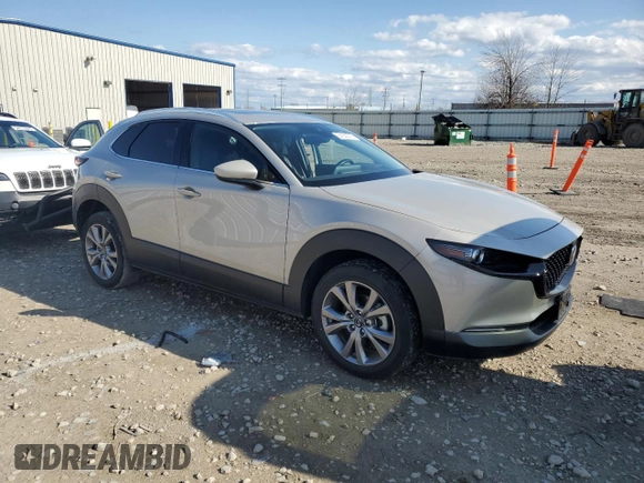 2023 Mazda CX-30 S Premium with VIN 3MVDMBDM6PM525178, listed as a Copart auction lot 54330005 with 21,670 mi miles and Salvage title. Bid and sale history available at DreamBid. Image 4.