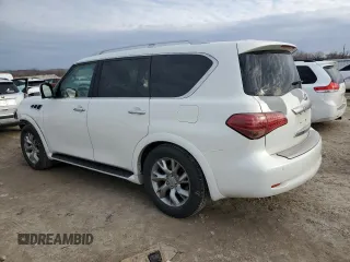 2013 Infiniti QX56 with VIN JN8AZ2NEXD9040540, listed as a Copart auction lot 47541055 with 187,686 mi miles and Salvage Title. Bid and sale history available at carsss.com. Image 2.
