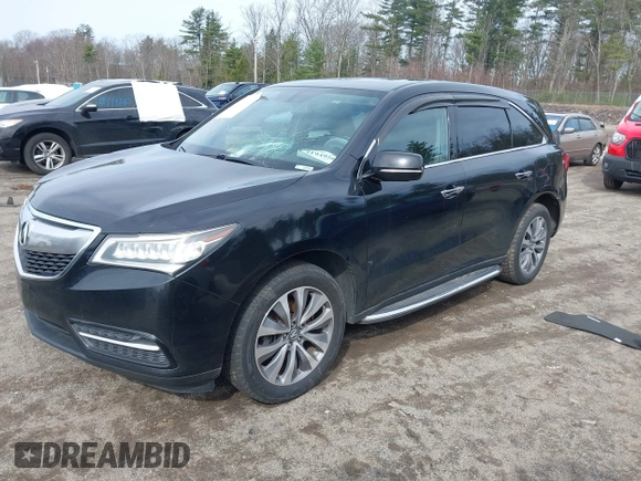 2014 Acura MDX with VIN 5FRYD4H29EB013843, listed as a IAAI auction lot 41949565 with 261,474 mi miles and . Bid and sale history available at DreamBid. Image 2.