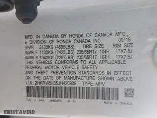 2018 Honda CR-V LX with VIN 2HKRW5H35JH420939, listed as a Copart auction lot 47260715 with 67,875 mi miles and Salvage Title. Bid and sale history available at carsss.com. Image 16.