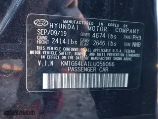 2020 Genesis G70 2.0T with VIN KMTG64LA1LU056066, listed as a IAAI auction lot 41139287 with 23,727 mi miles. Bid and sale history available at carsss.com. Image 9.