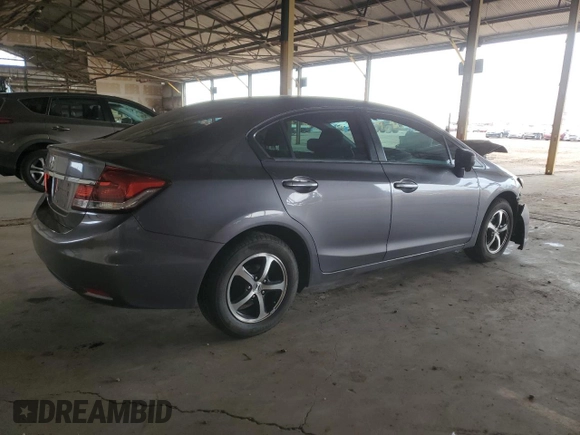 2015 Honda Civic Sedan SE with VIN 19XFB2F74FE100302, listed as a Copart auction lot 51103125 with 137,063 mi miles and Salvage Title. Bid and sale history available at carsss.com. Image 3.