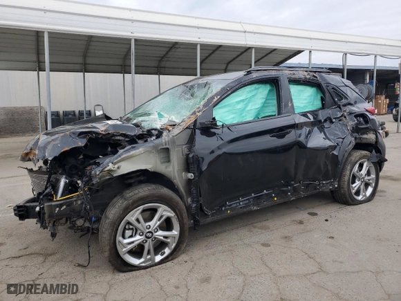2023 Hyundai Kona SEL with VIN KM8K6CAB1PU057184, listed as a Copart auction lot 43661745 with 0 mi miles and Non Repairable. Bid and sale history available at carsss.com. Image 1.