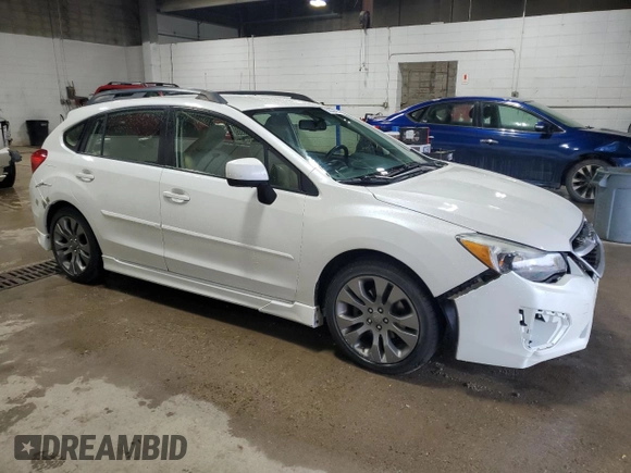 2013 Subaru Impreza Special Sports Premium with VIN JF1GPAL61D2827098, listed as a Copart auction lot 62030425 with 161,116 mi miles and Salvage title. Bid and sale history available at DreamBid. Image 4.