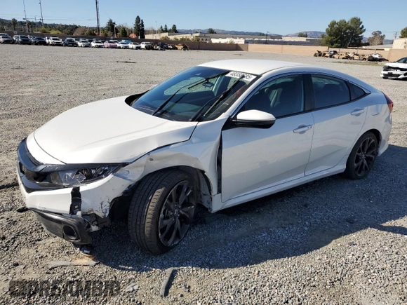 2020 Honda Civic Sedan Sport with VIN 19XFC2F80LE212340, listed as a Copart auction lot 48358685 with 31,596 mi miles and Salvage Title. Bid and sale history available at carsss.com. Image 1.