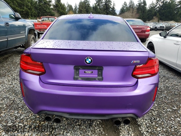 2018 BMW M2 with VIN WBS1J5C50JVD35796, listed as a Copart auction lot 45291024 with 28,956 mi miles. Bid and sale history available at carsss.com. Image 6.