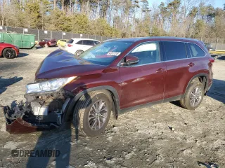 2019 Toyota Highlander SE z VIN 5TDJZRFH1KS741429, wystawiony jako Copart lot #42877315 z przebiegiem 107 566 mil mil oraz Szkoda całkowita • Salvage title. Historia ofert i sprzedaży dostępna na DreamBid. Obrazek 1.