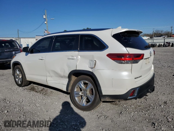 2019 Toyota Highlander Limited z VIN 5TDYZRFH4KS329505, wystawiony jako Copart lot #87901405 z przebiegiem 113 380 mil mil oraz Szkoda całkowita • Salvage title. Historia ofert i sprzedaży dostępna na DreamBid. Obrazek 2.