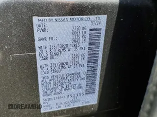2024 Infiniti QX60 Luxe z VIN 5N1DL1FR9RC351355, wystawiony jako Copart lot #54048625 z przebiegiem 33 079 mil mil oraz Szkoda całkowita • Salvage title. Historia ofert i sprzedaży dostępna na DreamBid. Obrazek 13.