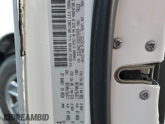 2016 Ram 2500 Tradesman with VIN 3C6UR4CJ7GG273727, listed as a Copart auction lot 44978035 with 333,150 mi miles and Clean title. Bid and sale history available at DreamBid. Image 12.