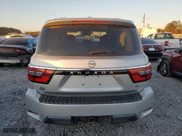 2021 Nissan Armada SL with VIN JN8AY2BB9M9795045, listed as a Copart auction lot 82768614 with 90,623 mi miles and Salvage Title. Bid and sale history available at carsss.com. Image 6.