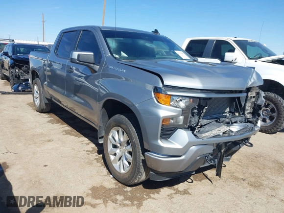 2024 Chevrolet Silverado 1500 Custom with VIN 1GCPABEK0RZ142259, listed as a IAAI auction lot 41725468 with 47,292 mi miles and . Bid and sale history available at DreamBid. Image 1.