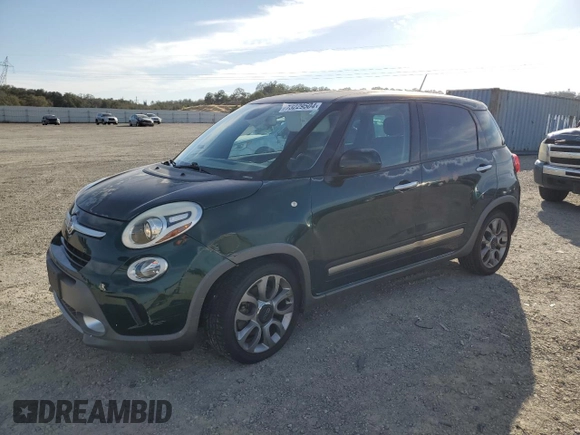2014 FIAT 500L Trekking with VIN ZFBCFADH7EZ029440, listed as a Copart auction lot 73229504 with 55,402 mi miles and Salvage Title. Bid and sale history available at carsss.com. Image 1.