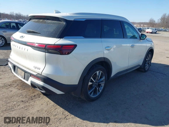 2023 Infiniti QX60 Luxe с VIN 5N1DL1FS5PC374874, выставлен на аукционе IAAI как лот 41754438 с пробегом 21 064 миль миль и . История ставок и продаж доступна на DreamBid. Изображение 4.
