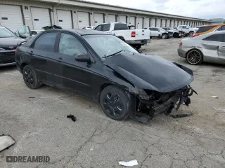 2007 Kia Spectra EX with VIN KNAFE121875480760, listed as a Copart auction lot 57408814 with 0 mi miles and Salvage Title. Bid and sale history available at carsss.com. Image 4.