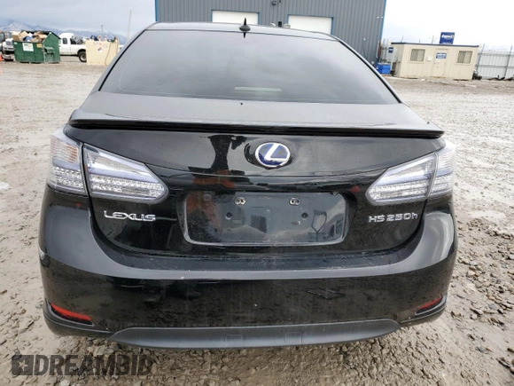 2010 Lexus HS 250h with VIN JTHBB1BA5A2006721, listed as a Copart auction lot 86219234 with 126,484 mi miles and Salvage Title. Bid and sale history available at DreamBid. Image 6.
