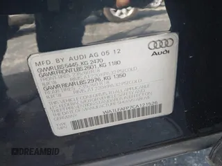 2012 Audi Q5 2.0T Premium Plus with VIN WA1LFAFP7CA121526, listed as a IAAI auction lot 41588598 with 99,831 mi miles. Bid and sale history available at carsss.com. Image 9.