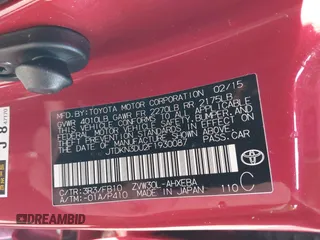 2015 Toyota Prius Four with VIN JTDKN3DU2F1930087, listed as a IAAI auction lot 41561926 with 125,382 mi miles. Bid and sale history available at carsss.com. Image 9.