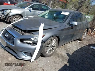 2018 Infiniti Q50 3.0t Luxe with VIN JN1EV7AR7JM434233, listed as a IAAI auction lot 41850208 with 75,610 mi miles. Bid and sale history available at carsss.com. Image 20.