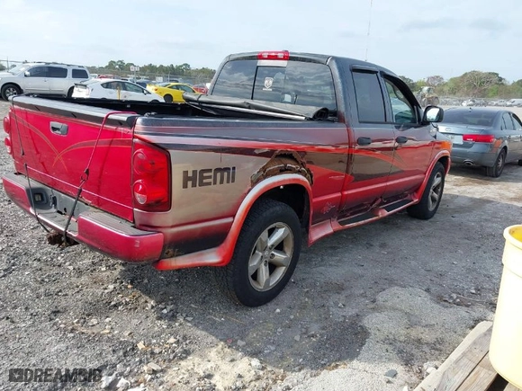 2007 Dodge Ram 1500 Laramie with VIN 1D7HU18297S192073, listed as a IAAI auction lot 41622434 with 164,739 mi miles. Bid and sale history available at carsss.com. Image 4.