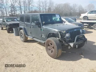 2017 Jeep Wrangler Unlimited Sahara with VIN 1C4BJWEG6HL735431, listed as a IAAI auction lot 41700357 with 100,035 mi miles. Bid and sale history available at carsss.com. Image 1.