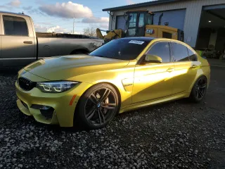 2018 BMW M3 with VIN WBS8M9C52J5J79612, listed as a Copart auction lot 82146034 with 25,753 mi miles and Salvage Title. Bid and sale history available at carsss.com. Image 1.
