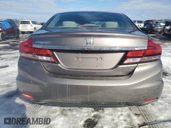 2014 Honda Civic Sedan EX with VIN 19XFB2F85EE269476, listed as a Copart auction lot 41582925 with 88,737 mi miles and Salvage Title. Bid and sale history available at carsss.com. Image 6.