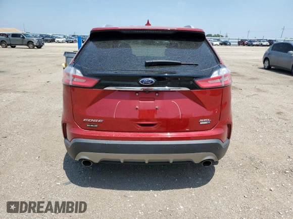 2020 Ford Edge SEL with VIN 2FMPK4J92LBA83975, listed as a Copart auction lot 59392145 with 43,589 mi miles and Salvage title. Bid and sale history available at DreamBid. Image 6.