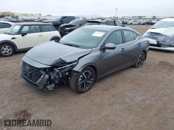 2024 Nissan Sentra SV with VIN 3N1AB8CV0RY261350, listed as a IAAI auction lot 42346567 with 21,993 mi miles and . Bid and sale history available at DreamBid. Image 2.
