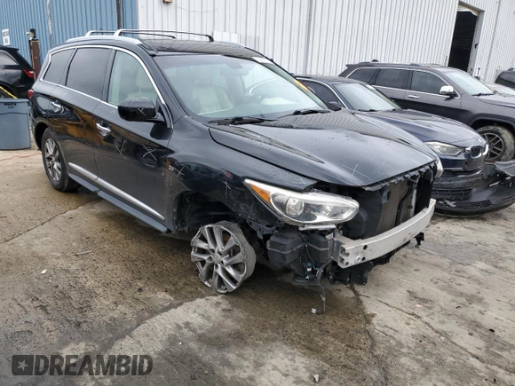 2015 Infiniti QX60 with VIN 5N1AL0MM4FC535070, listed as a Copart auction lot 62691185 with 110,824 mi miles and Salvage title. Bid and sale history available at DreamBid. Image 4.