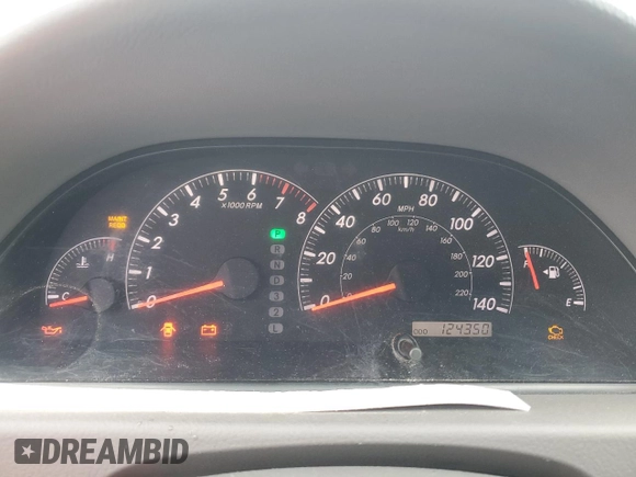 2005 Toyota Camry STD z VIN 4T1BE32K95U580581, wystawiony jako Copart lot #58212165 z przebiegiem 124 350 mil mil oraz Czysty tytuł • Clean title. Historia ofert i sprzedaży dostępna na DreamBid. Obrazek 9.