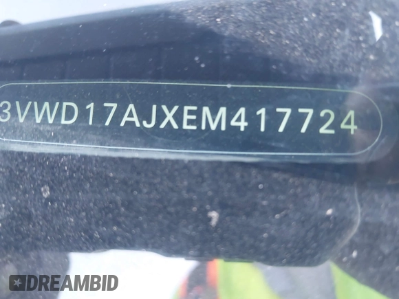 2014 Volkswagen Jetta SE z VIN 3VWD17AJXEM417724, wystawiony jako IAAI lot #42481164 z przebiegiem 98 613 mil mil oraz . Historia ofert i sprzedaży dostępna na DreamBid. Obrazek 9.